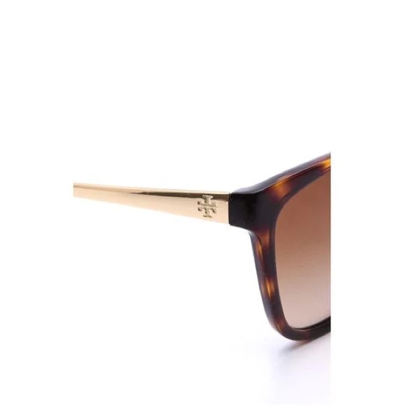 Tory Burch Foldable Tortoise & Gold Sunglasses - Picture 4 of 9